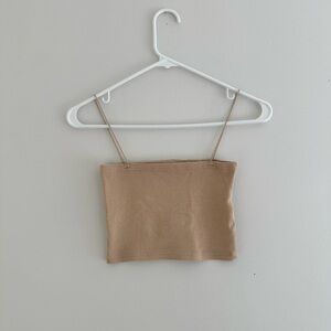 Pull&Bear beige crop top